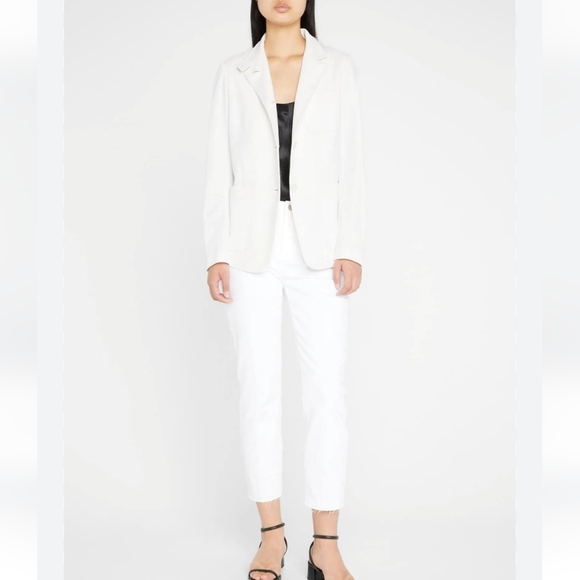 NWT $600 Rag & Bone Sid Piqué Knit Jacket Sz 10 Medium white - Picture 7 of 10